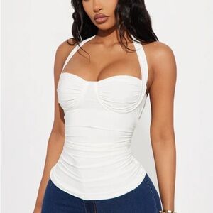 Fashion Nova - NWT - New Halter White Camisole Top